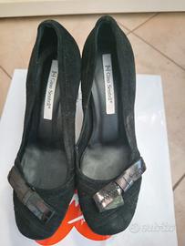 Scarpe Décolleté Gino Sentell in Camoscio Nero 
