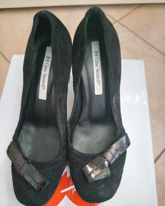 Scarpe Décolleté Gino Sentell in Camoscio Nero 