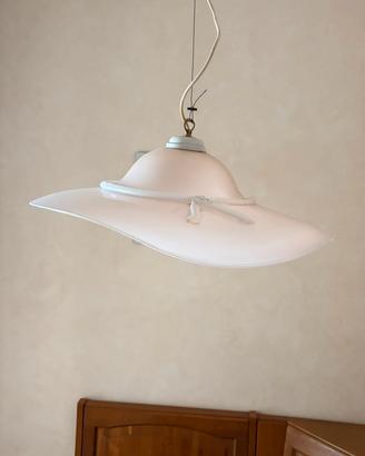 Lampadario di Murano colore rosa, chiaro