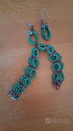 Set bracciale e orecchini perline