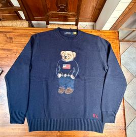 Polo ralph lauren maglione uomo M orso ricamato