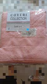 Set Asciugamani Coveri Collection 1+1 Nuovo Rosa 