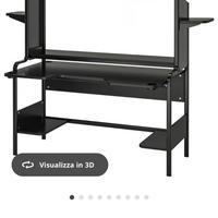 Scrivania nera da gaming Fredde