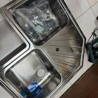 Lavello angolare Foster in acciaio inox - Nuovo