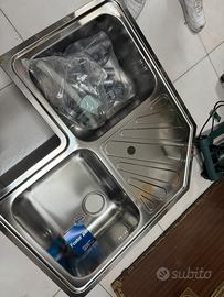 Lavello angolare Foster in acciaio inox - Nuovo