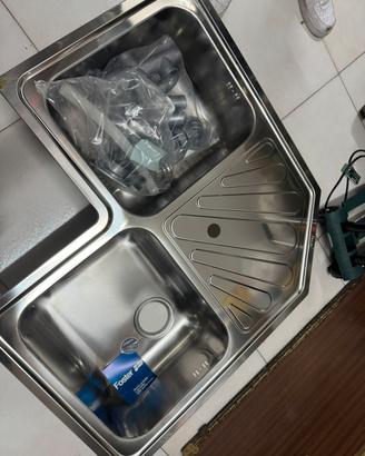 Lavello angolare Foster in acciaio inox - Nuovo