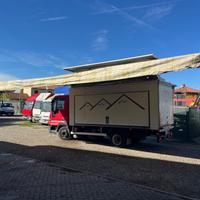 Cassa per mercati + tenda elettrica