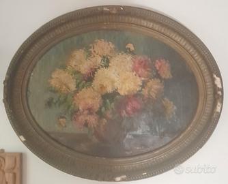Dipinto natura morta ovale 117 x 93