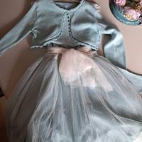 abito+bolerino cerminia cresima comunione 