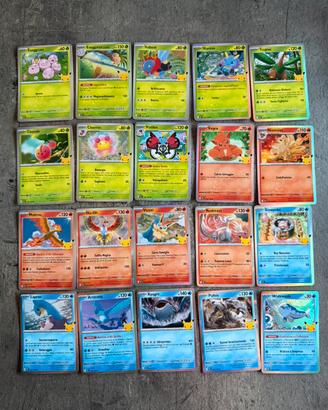 Set Base Anniversario completo (No Ex e Pikachu)