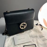 Gucci interlocking pelle nera
