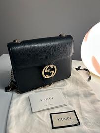 Gucci interlocking pelle nera