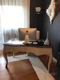 Scrivania stile antico restaurata – vetro specchio