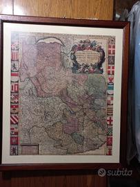 Quadro cartina Piemonte 