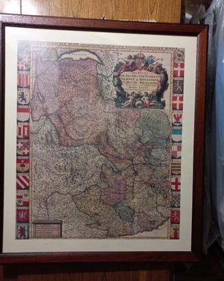 Quadro cartina Piemonte 