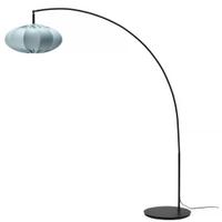 Lampada da terra, ad arco, turchese/nero