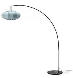 Lampada da terra, ad arco, turchese/nero