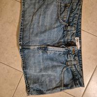 mini gonna jeans zara con pantaloncino