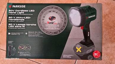 Torcia Led Parkside 20V/2500Lumen Nuova Sigillata