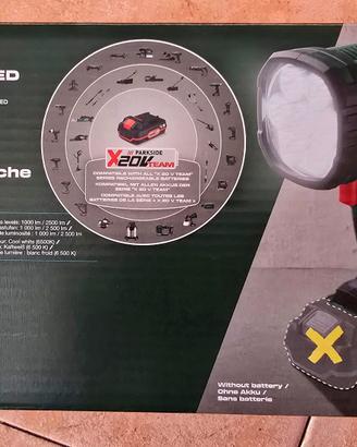 Torcia Led Parkside 20V/2500Lumen Nuova Sigillata