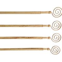 Set 4 Aste Tende a Vetro Estensibili 60-80cm