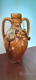Anfora da vino in terracotta smaltata