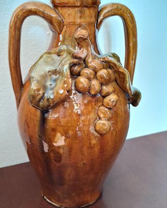 Anfora da vino in terracotta smaltata