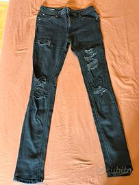 Jeans skinny Jack&Jones neri con strappi