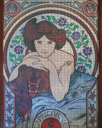 Puzzle zodiaco Capricorno incorniciato - 85x60 cm