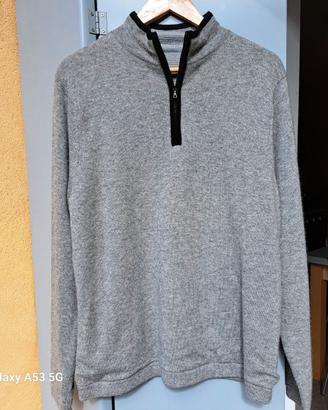 PULLOVER CON CERNIERA - 100% CASHMERE - NUOVO