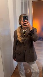 Giacca in pelle effetto lucido con interno teddy