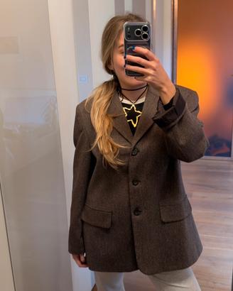 Giacca in pelle effetto lucido con interno teddy