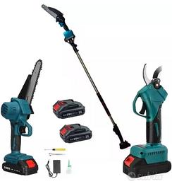 KIT POTATURA MOTOSEGA 6" + FORBICE+ 2 BATTERIA 48V