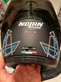 Casco moto Nolan N60 + visiera blu specchio
