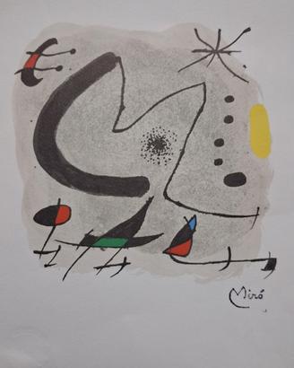 Joan Miro' lettera M ( fotolitografia )