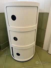 Kartell mobile tre cassetti, apertura scorrevole