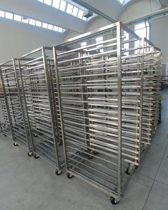 carrelli porta teglie acciaio inox 