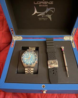 Lorenz shark 5 automatico quadrante blu madreperla