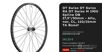 ruota anteriore mtb 27,5 boost 15x110 dt swiss m19