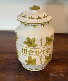 Barattolo Menta Ceramica Faenza PADOVANI 