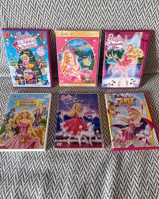 Sei DVD  Barbie per bimbe