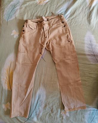 pantaloni misto lino dsquared tg XL 52 