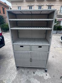 Mobile di servizio in polyrattan