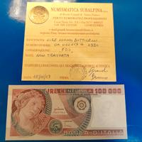 50000 lire botticelli Periziata fds banconota lira
