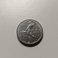 mini moneta 50 lire 1992