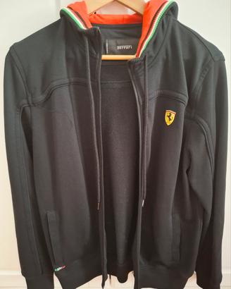 Felpa Ferrari con cappuccio e zip