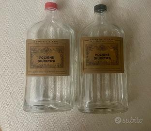 5 vecchie bottiglie erboristeria farmacia storica
