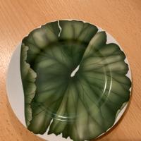 Ciotola con Sottopiatto Ceramica TAITU' Foglie