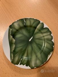 Ciotola con Sottopiatto Ceramica TAITU' Foglie