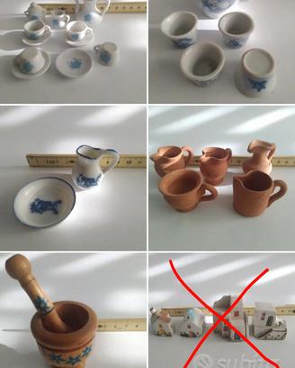 Oggetti in miniatura per presepe 